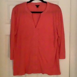 V Neck 3/4 Sleeve Top